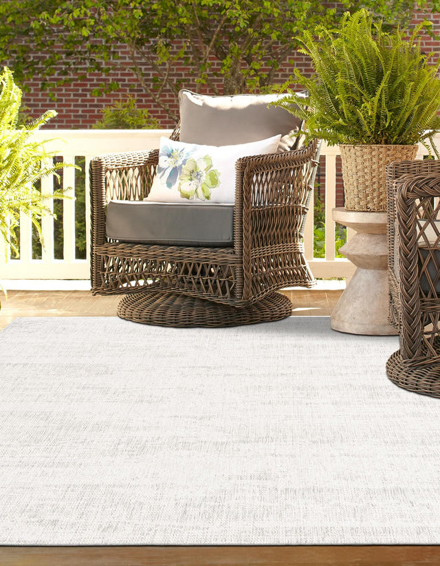 Gray 5' 3 x 8' Outdoor Modern Rectangle Area Rug Weather Resistant for Patio, Deck, Terrace, Balcony, Porch 100% Polypropylene Modern Outside Carpet for Sale at Rug Engine