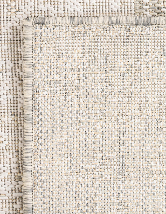 Gray 4' 1 x 6' 1 Outdoor Modern Rectangle Area Rug Weather Resistant for Patio, Deck, Terrace, Balcony, Porch 100% Polypropylene Modern Outside Carpet for Sale at Rug Engine