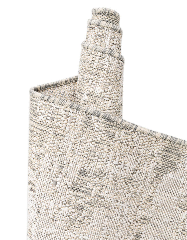 Gray 10' x 14' 1 Outdoor Modern Rectangle Rug
