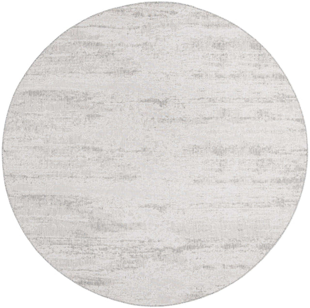 Gray 10' x 10' Outdoor Modern Round Area Rug Weather Resistant for Patio, Deck, Terrace, Balcony, Porch 100% Polypropylene Modern Outside Carpet for Sale at Rug Engine