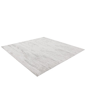 Gray 10' x 10' Outdoor Modern Square Rug