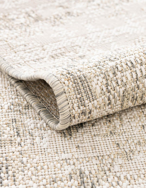 Gray 10' x 10' Outdoor Modern Square Rug