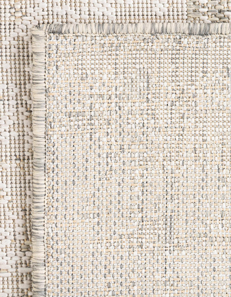 Gray 7' 10 x 7' 10 Outdoor Modern Square Area Rug Weather Resistant for Patio, Deck, Terrace, Balcony, Porch 100% Polypropylene Modern Outside Carpet for Sale at Rug Engine