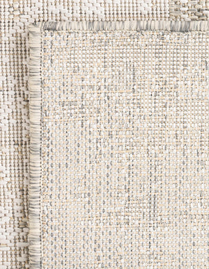 Gray 10' x 10' Outdoor Modern Square Rug
