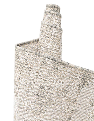 Gray 6' 1 x 6' 1 Outdoor Modern Square Area Rug Weather Resistant for Patio, Deck, Terrace, Balcony, Porch 100% Polypropylene Modern Outside Carpet for Sale at Rug Engine