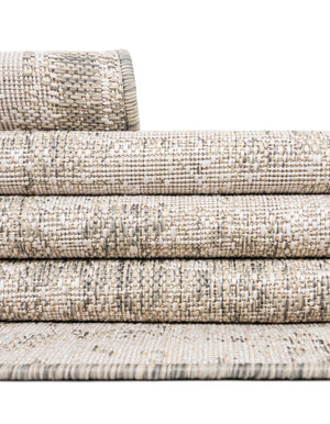 Gray 10' x 10' Outdoor Modern Square Rug