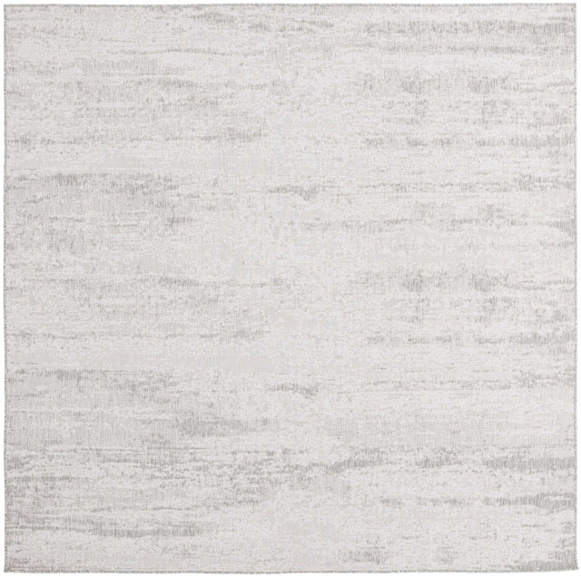 Gray 10' x 10' Outdoor Modern Square Rug