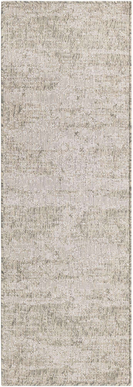 Gray 2' x 6' 1 Outdoor Modern Runner Area Rug Weather Resistant for Patio, Deck, Terrace, Balcony, Porch 100% Polypropylene Modern Outside Carpet for Sale at Rug Engine