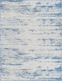 Blue 9' x 12' Outdoor Modern Rectangle Area Rug Weather Resistant for Patio, Deck, Terrace, Balcony, Porch 100% Polypropylene Modern Outside Carpet for Sale at Rug Engine