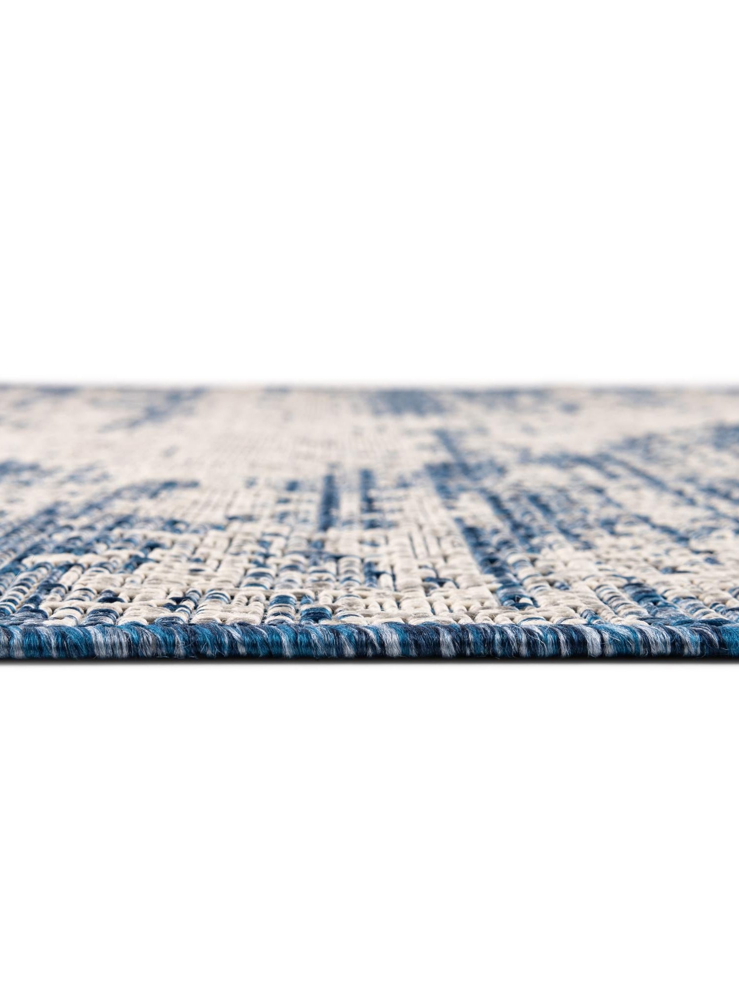 Blue 5' 3 x 8' Outdoor Modern Rectangle Area Rug Weather Resistant for Patio, Deck, Terrace, Balcony, Porch 100% Polypropylene Modern Outside Carpet for Sale at Rug Engine