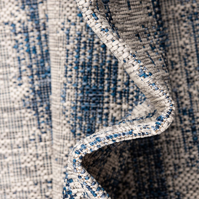 Blue 10' x 14' 1 Outdoor Modern Rectangle Rug