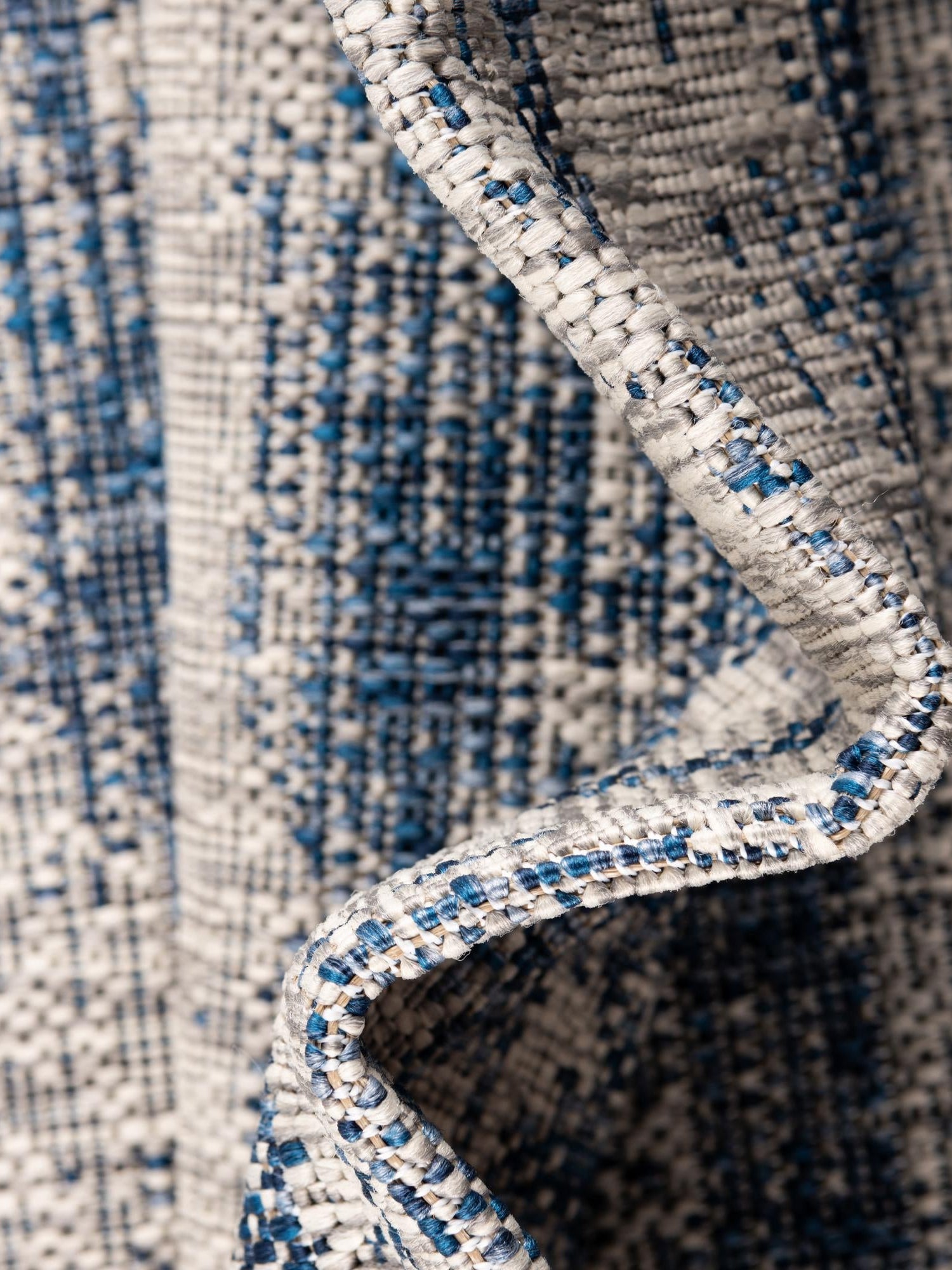 Blue 9' x 12' Outdoor Modern Rectangle Area Rug Weather Resistant for Patio, Deck, Terrace, Balcony, Porch 100% Polypropylene Modern Outside Carpet for Sale at Rug Engine