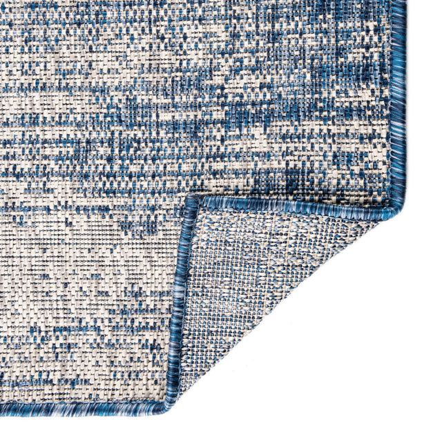 Blue 5' 3 x 8' Outdoor Modern Rectangle Area Rug Weather Resistant for Patio, Deck, Terrace, Balcony, Porch 100% Polypropylene Modern Outside Carpet for Sale at Rug Engine