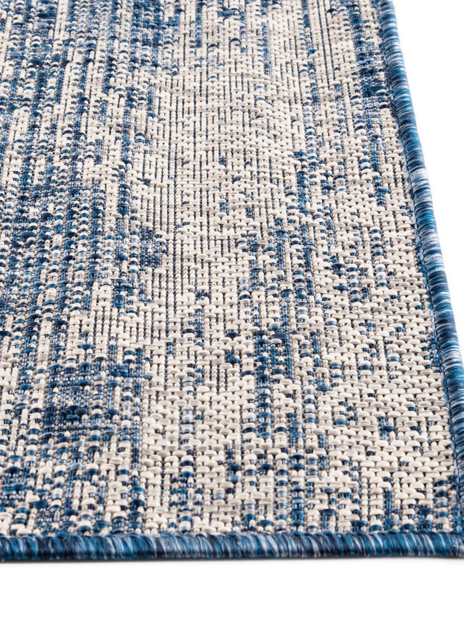 Blue 7' 10 x 11' Outdoor Modern Rectangle Area Rug Weather Resistant for Patio, Deck, Terrace, Balcony, Porch 100% Polypropylene Modern Outside Carpet for Sale at Rug Engine