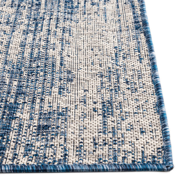 Blue 8' x 11' Outdoor Modern Rectangle Rug