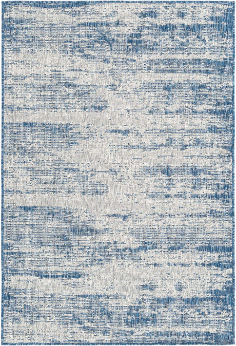 Blue 4' 1 x 6' 1 Outdoor Modern Rectangle Rug