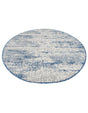 Blue 4' 1 x 4' 1 Outdoor Modern Round Area Rug Weather Resistant for Patio, Deck, Terrace, Balcony, Porch 100% Polypropylene Modern Outside Carpet for Sale at Rug Engine