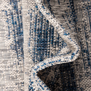 Blue 3' 1 x 3' 1 Outdoor Modern Round Area Rug Weather Resistant for Patio, Deck, Terrace, Balcony, Porch 100% Polypropylene Modern Outside Carpet for Sale at Rug Engine