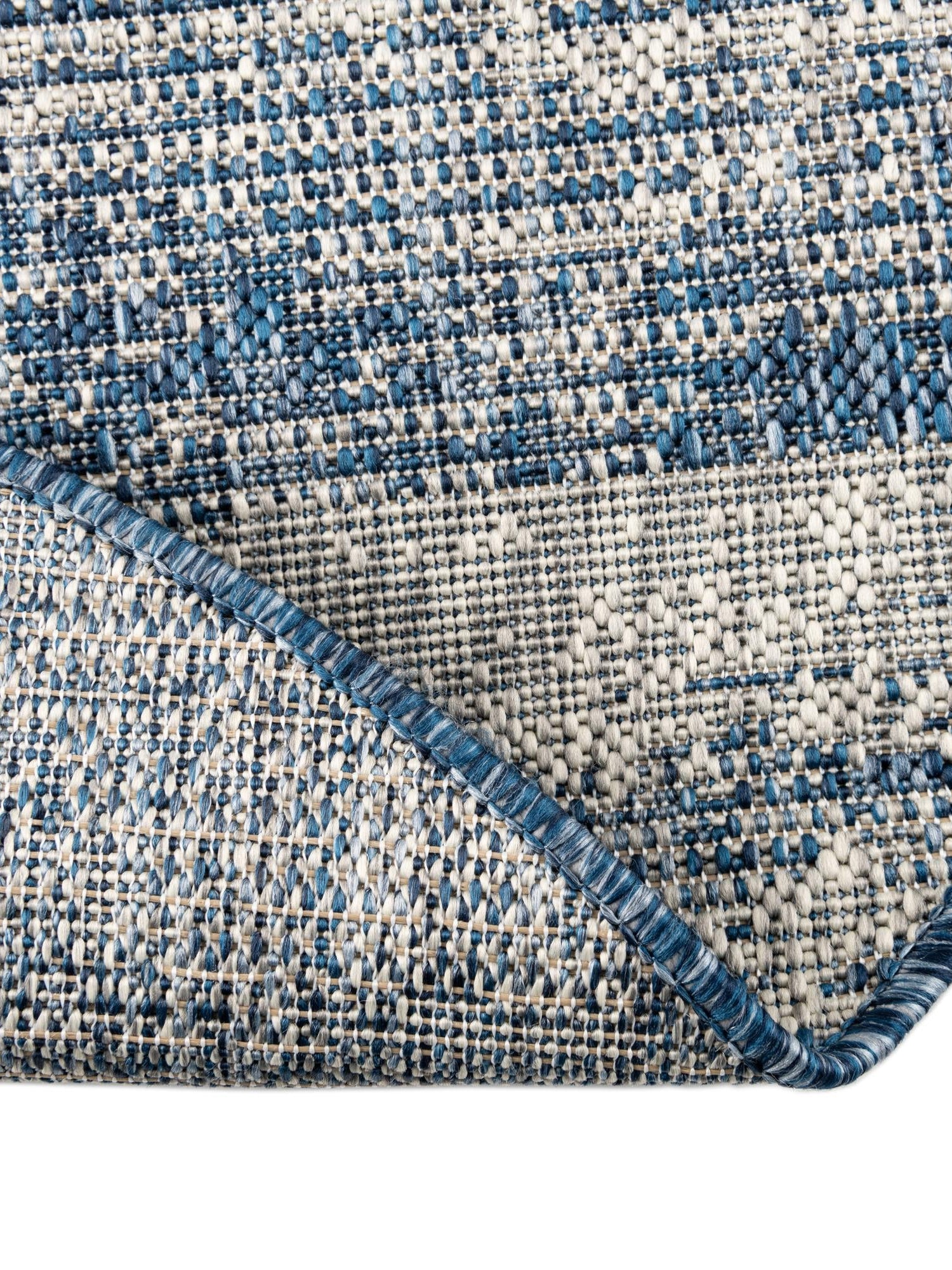 Blue 10' x 10' Outdoor Modern Round Area Rug Weather Resistant for Patio, Deck, Terrace, Balcony, Porch 100% Polypropylene Modern Outside Carpet for Sale at Rug Engine