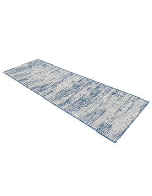 Blue 2' x 8' Outdoor Modern Runner Area Rug Weather Resistant for Patio, Deck, Terrace, Balcony, Porch 100% Polypropylene Modern Outside Carpet for Sale at Rug Engine