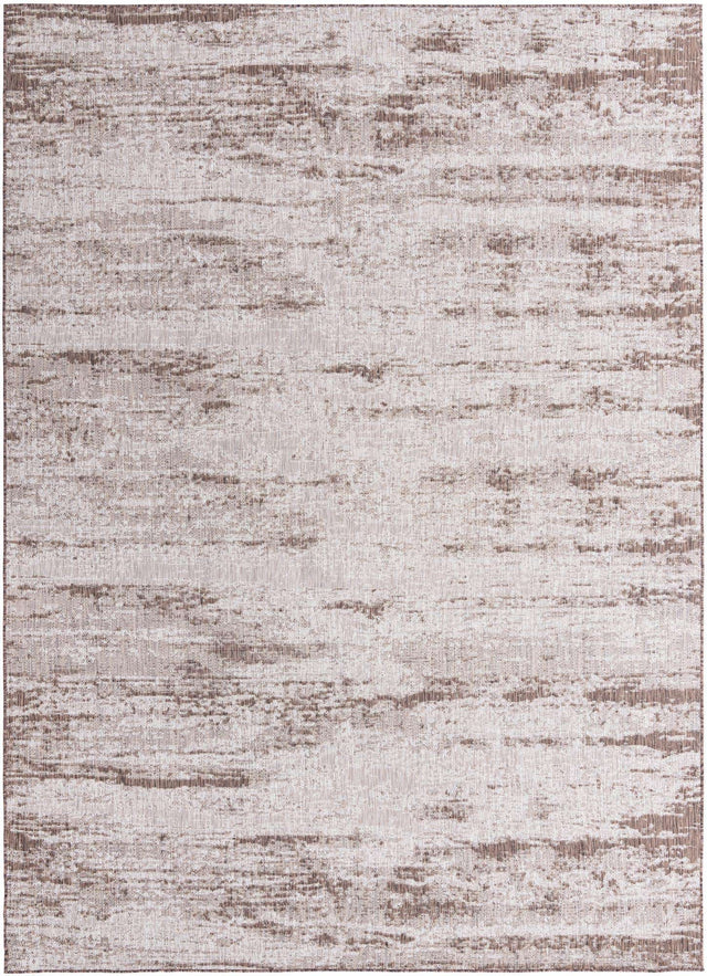 Brown 10' x 14' 1 Outdoor Modern Rectangle Area Rug Weather Resistant for Patio, Deck, Terrace, Balcony, Porch 100% Polypropylene Modern Outside Carpet for Sale at Rug Engine