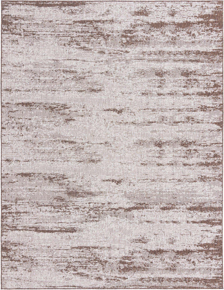 Brown 9' x 12' Outdoor Modern Rectangle Area Rug Weather Resistant for Patio, Deck, Terrace, Balcony, Porch 100% Polypropylene Modern Outside Carpet for Sale at Rug Engine