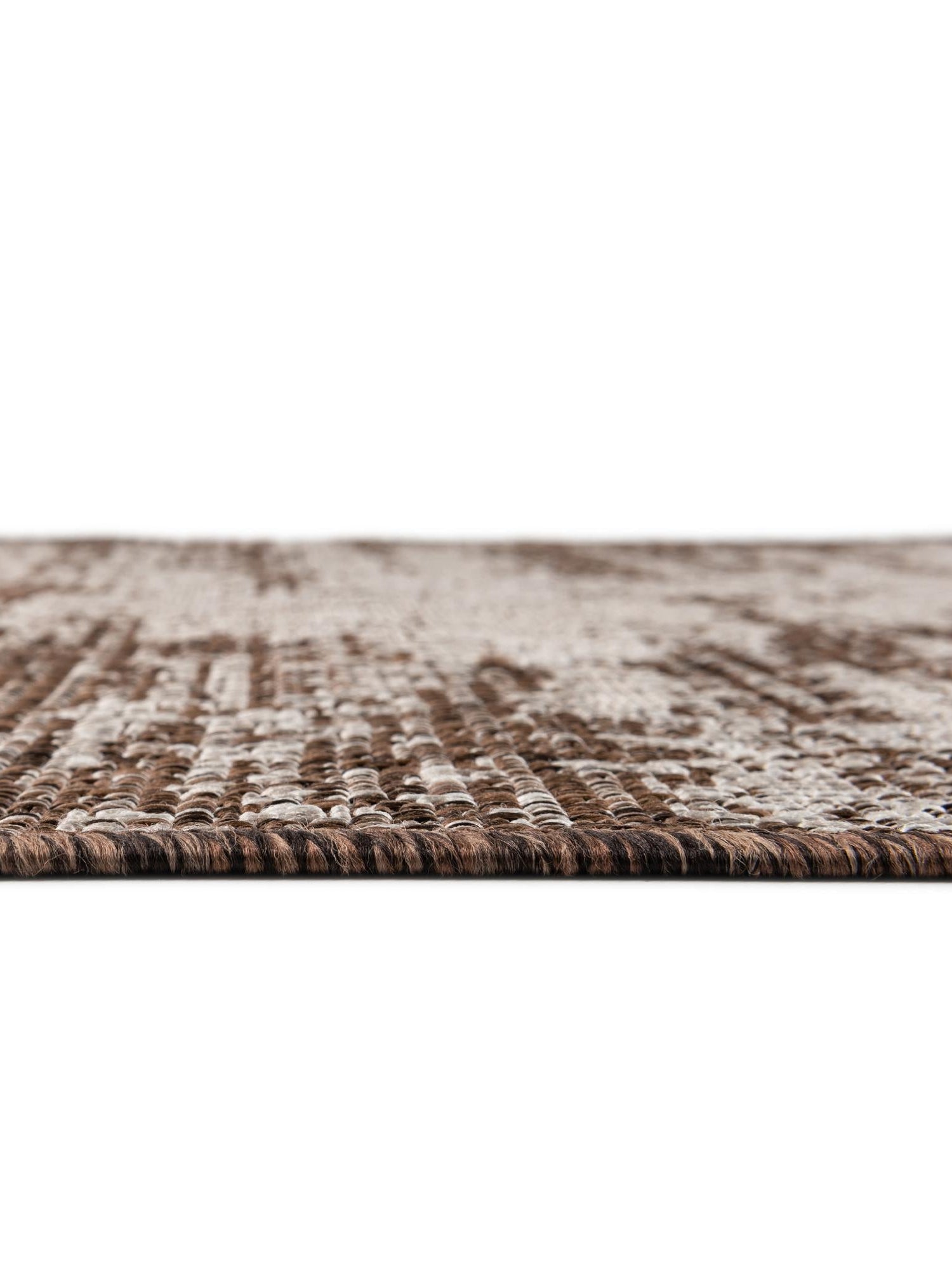 Brown 7' 10 x 11' Outdoor Modern Rectangle Area Rug Weather Resistant for Patio, Deck, Terrace, Balcony, Porch 100% Polypropylene Modern Outside Carpet for Sale at Rug Engine