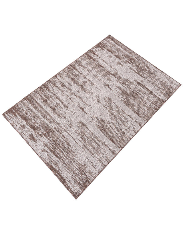 Brown 5' 3 x 8' Outdoor Modern Rectangle Area Rug Weather Resistant for Patio, Deck, Terrace, Balcony, Porch 100% Polypropylene Modern Outside Carpet for Sale at Rug Engine