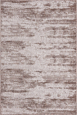Brown 5' 3 x 8' Outdoor Modern Rectangle Area Rug Weather Resistant for Patio, Deck, Terrace, Balcony, Porch 100% Polypropylene Modern Outside Carpet for Sale at Rug Engine