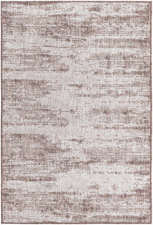 Brown 4' 1 x 6' 1 Outdoor Modern Rectangle Area Rug Weather Resistant for Patio, Deck, Terrace, Balcony, Porch 100% Polypropylene Modern Outside Carpet for Sale at Rug Engine