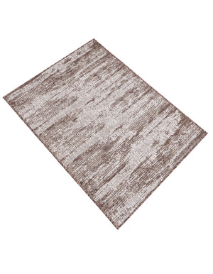 Brown 3' 1 x 5' 3 Outdoor Modern Rectangle Area Rug Weather Resistant for Patio, Deck, Terrace, Balcony, Porch 100% Polypropylene Modern Outside Carpet for Sale at Rug Engine