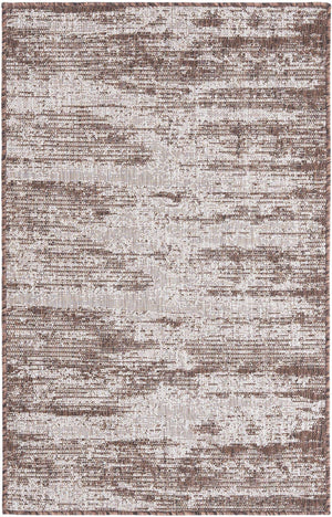 Brown 3' 1 x 5' 3 Outdoor Modern Rectangle Area Rug Weather Resistant for Patio, Deck, Terrace, Balcony, Porch 100% Polypropylene Modern Outside Carpet for Sale at Rug Engine