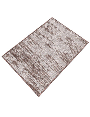Brown 2' x 3' 1 Outdoor Modern Rectangle Area Rug Weather Resistant for Patio, Deck, Terrace, Balcony, Porch 100% Polypropylene Modern Outside Carpet for Sale at Rug Engine