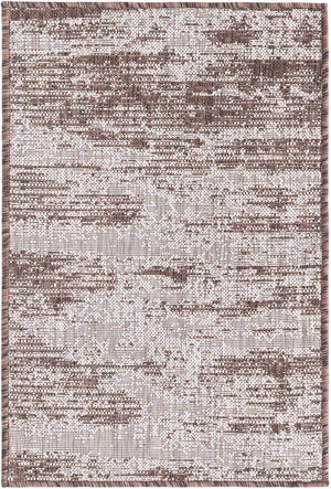 Brown 2' x 3' 1 Outdoor Modern Rectangle Area Rug Weather Resistant for Patio, Deck, Terrace, Balcony, Porch 100% Polypropylene Modern Outside Carpet for Sale at Rug Engine