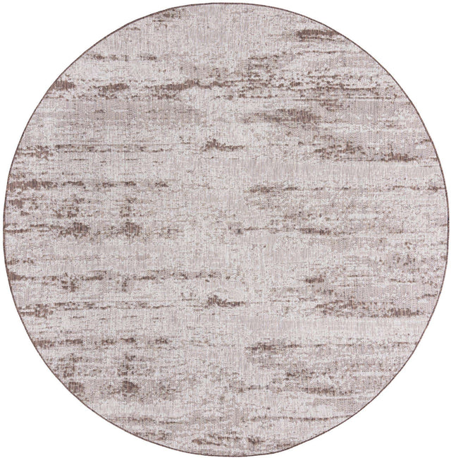 Brown 10' x 10' Outdoor Modern Round Area Rug Weather Resistant for Patio, Deck, Terrace, Balcony, Porch 100% Polypropylene Modern Outside Carpet for Sale at Rug Engine