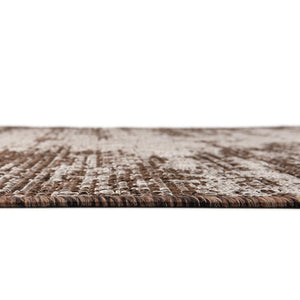 Brown 10' x 10' Outdoor Modern Square Rug