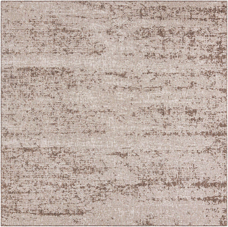 Brown 10' x 10' Outdoor Modern Square Rug
