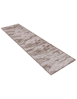 Brown 2' x 8' Outdoor Modern Runner Area Rug Weather Resistant for Patio, Deck, Terrace, Balcony, Porch 100% Polypropylene Modern Outside Carpet for Sale at Rug Engine