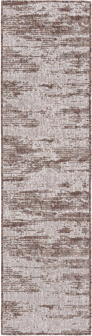 Brown 2' x 8' Outdoor Modern Runner Area Rug Weather Resistant for Patio, Deck, Terrace, Balcony, Porch 100% Polypropylene Modern Outside Carpet for Sale at Rug Engine