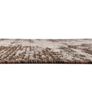Brown 2' 7 x 10' Outdoor Modern Runner Area Rug Weather Resistant for Patio, Deck, Terrace, Balcony, Porch 100% Polypropylene Modern Outside Carpet for Sale at Rug Engine