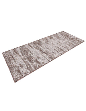 Brown 2' x 6' 1 Outdoor Modern Runner Area Rug Weather Resistant for Patio, Deck, Terrace, Balcony, Porch 100% Polypropylene Modern Outside Carpet for Sale at Rug Engine
