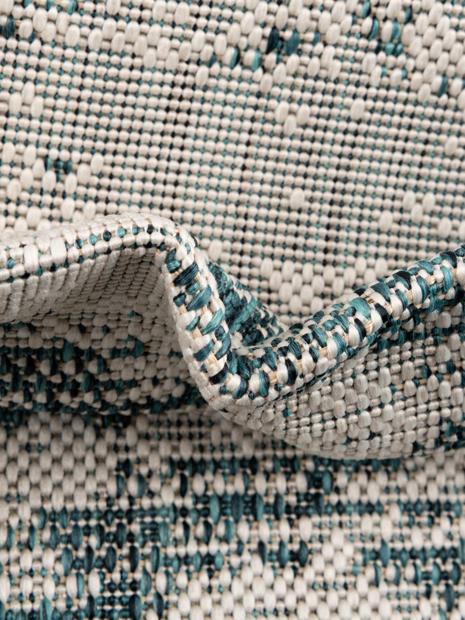 Teal 9' x 12' Outdoor Modern Rectangle Area Rug Weather Resistant for Patio, Deck, Terrace, Balcony, Porch 100% Polypropylene Modern Outside Carpet for Sale at Rug Engine