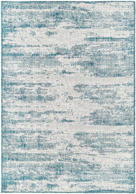 Teal 4' 1 x 6' 1 Outdoor Modern Rectangle Rug