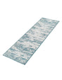 Teal 2' x 6' 1 Outdoor Modern Runner Area Rug Weather Resistant for Patio, Deck, Terrace, Balcony, Porch 100% Polypropylene Modern Outside Carpet for Sale at Rug Engine