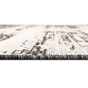 Charcoal 5' 3 x 8' Outdoor Modern Rectangle Area Rug Weather Resistant for Patio, Deck, Terrace, Balcony, Porch 100% Polypropylene Modern Outside Carpet for Sale at Rug Engine