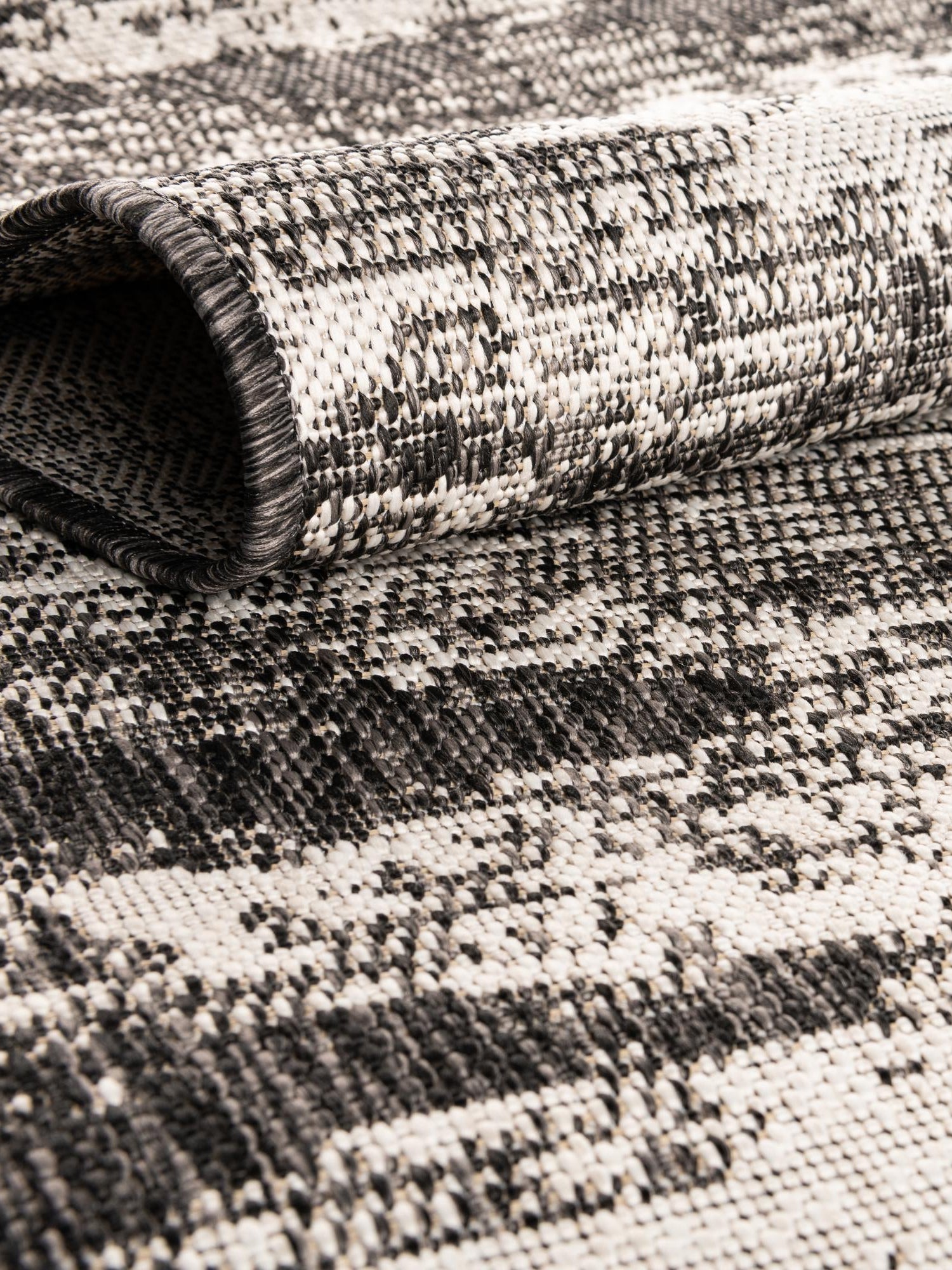 Charcoal 9' x 12' Outdoor Modern Rectangle Area Rug Weather Resistant for Patio, Deck, Terrace, Balcony, Porch 100% Polypropylene Modern Outside Carpet for Sale at Rug Engine