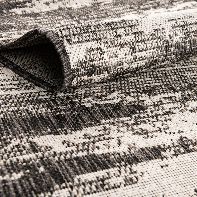 Charcoal 5' 3 x 8' Outdoor Modern Rectangle Area Rug Weather Resistant for Patio, Deck, Terrace, Balcony, Porch 100% Polypropylene Modern Outside Carpet for Sale at Rug Engine