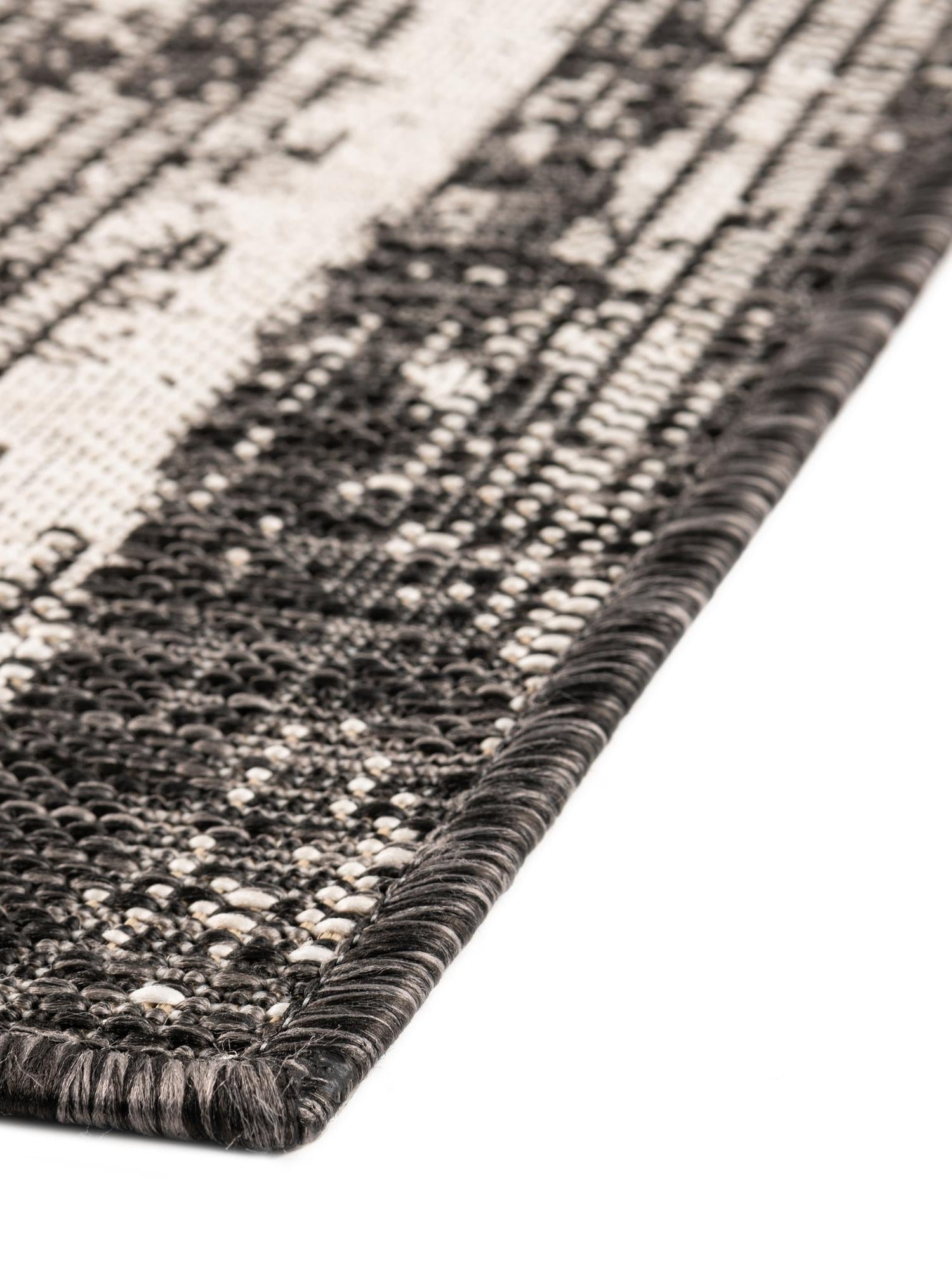 Charcoal 2' x 3' 1 Outdoor Modern Rectangle Area Rug Weather Resistant for Patio, Deck, Terrace, Balcony, Porch 100% Polypropylene Modern Outside Carpet for Sale at Rug Engine