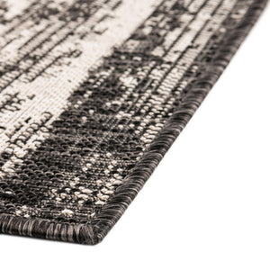Charcoal 2' x 3' 1 Outdoor Modern Rectangle Area Rug Weather Resistant for Patio, Deck, Terrace, Balcony, Porch 100% Polypropylene Modern Outside Carpet for Sale at Rug Engine