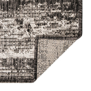 Charcoal 4' 1 x 6' 1 Outdoor Modern Rectangle Area Rug Weather Resistant for Patio, Deck, Terrace, Balcony, Porch 100% Polypropylene Modern Outside Carpet for Sale at Rug Engine